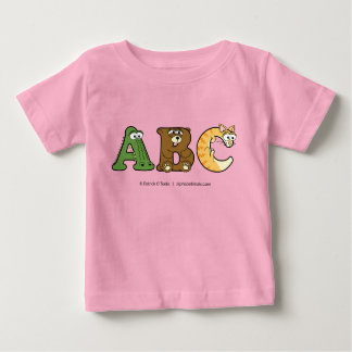 Alphabettimals パーソナライズされた Baby Girl Tシャツ