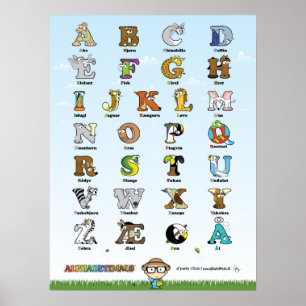 Alphabettimals Plakat - Danskバージョン ポスター