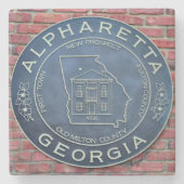 Alpharetta、ジョージアの大理石のコースター ストーンコースター (正面)