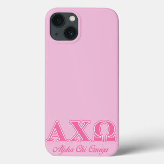 Alphiのキーのオメガのピンクの手紙 iPhone 13ケース
