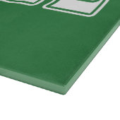 Alphiのキーオメガの白いおよび緑の手紙 カッティングボード (角)