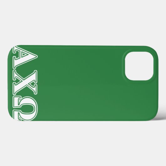 Alphiのキーオメガの白いおよび緑の手紙 Case-Mate iPhoneケース (裏面 (横))
