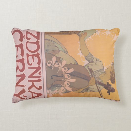 AlphonseによるZdenka Cernyのポスターミュシャ アクセントクッション (正面)