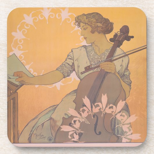 AlphonseによるZdenka Cernyのポスターミュシャ コースター (正面)