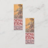 AlphonseによるZdenka Cernyのポスターミュシャ スキニー名刺 (正面/裏面)