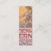 AlphonseによるZdenka Cernyのポスターミュシャ スキニー名刺 (裏面)