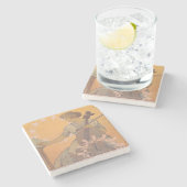 AlphonseによるZdenka Cernyのポスターミュシャ ストーンコースター (横)