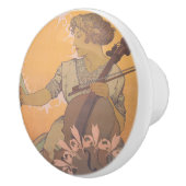 AlphonseによるZdenka Cernyのポスターミュシャ セラミックノブ (右)