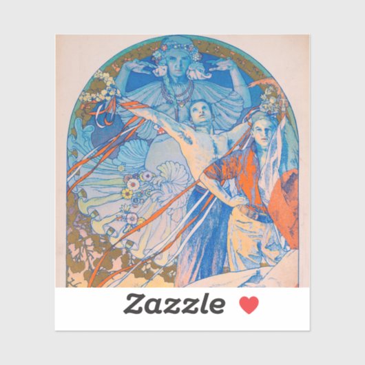 Alphonseミュシャポスターfor Sokolフェスティバル(1926) シール (シート)