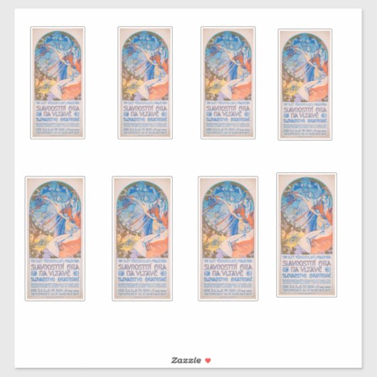 Alphonseミュシャポスターfor Sokolフェスティバル(1926) シール (シート)