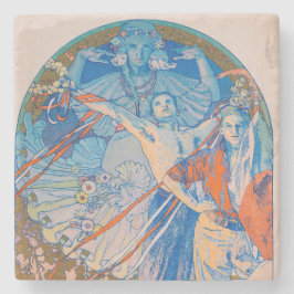 Alphonseミュシャポスターfor Sokolフェスティバル(1926) ストーンコースター