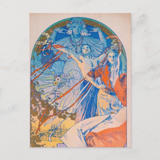 Alphonseミュシャポスターfor Sokolフェスティバル(1926) ポストカード (正面)