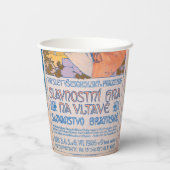 Alphonseミュシャポスターfor Sokolフェスティバル(1926) 紙コップ (裏面)