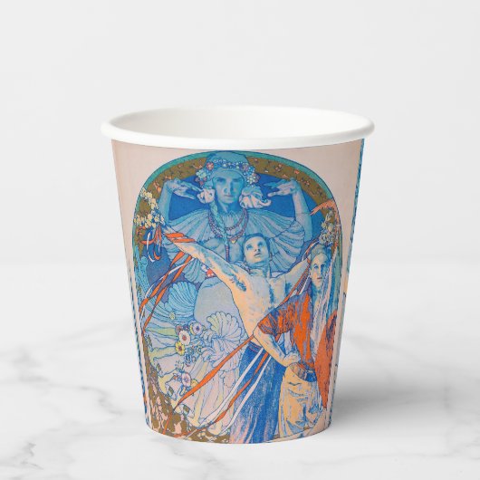 Alphonseミュシャポスターfor Sokolフェスティバル(1926) 紙コップ (正面)