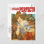 Alphonseミュシャ – サイクルパーフェスティータ ポストカード (正面/裏面)