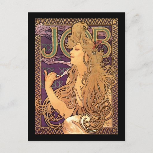 Alphonseミュシャ – ジョブ広告 ポストカード (正面)