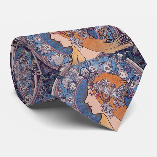 Alphonseミュシャ, "〔占星術の〕十二宮図" ネクタイ (ロール)