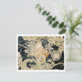 Alphonseミュシャ「Lady With aデイジー」のはがき ポストカード (スタンド正面)