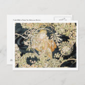 Alphonseミュシャ「Lady With aデイジー」のはがき ポストカード (正面/裏面)