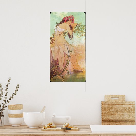 AlphonseミュシャEte/Summer, 1896 ポスター (キッチン)