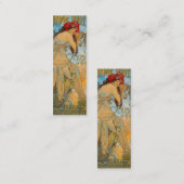 Alphonse社のキャリッジディーラーミュシャ(1902)ブックマーク スキニー名刺 (正面/裏面)