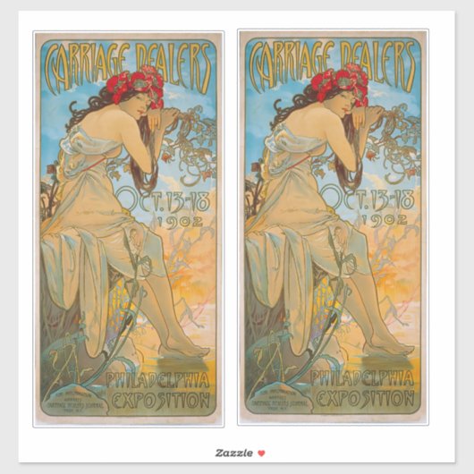 Alphonse社の車輌ディーラーミュシャ(1902) シール (シート)