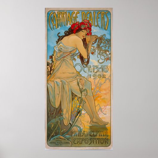 Alphonse社の車輌ディーラーミュシャ(1902) ポスター (正面)