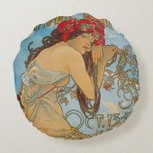 Alphonse社の車輌ディーラーミュシャ(1902) ラウンドクッション (裏面)