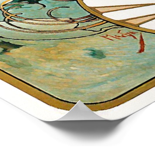 Alphonse (Alfons)ミュシャポスター： Biscuits Lefevre ポスター (角)