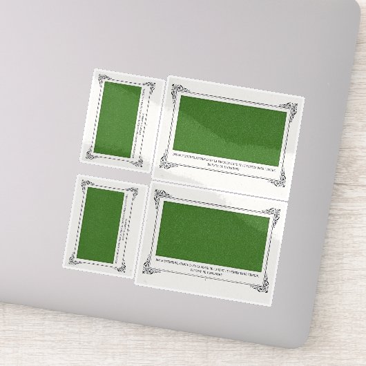 Alphonse Allais, April Fools，グリーン，抽象芸術・アート シール (詳細)