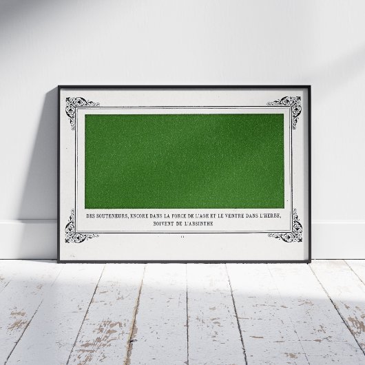 Alphonse Allais, April Fools，グリーン，抽象芸術・アート フォトプリント