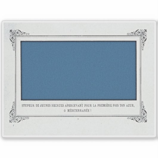 Alphonse Allais, April Foools, Blue, Alphonse Alla シール (正面)