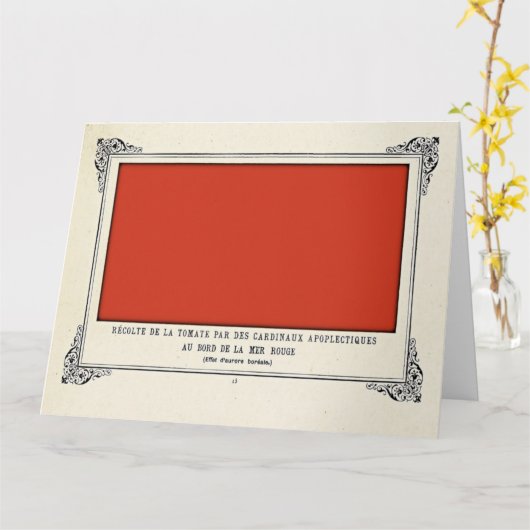 Alphonse Allais, April Foools, Red, Alphonse Allai カード (黄色い花)