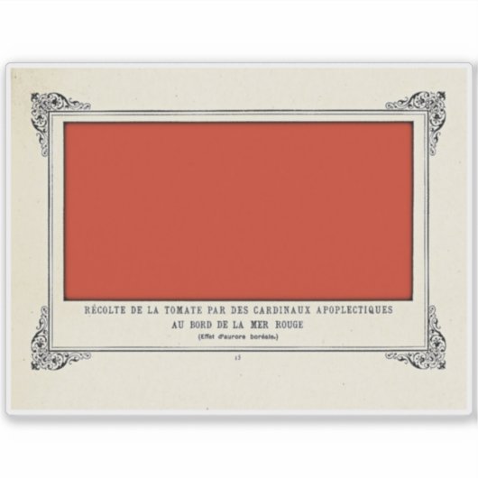 Alphonse Allais, April Foools, Red, Alphonse Allai シール (正面)