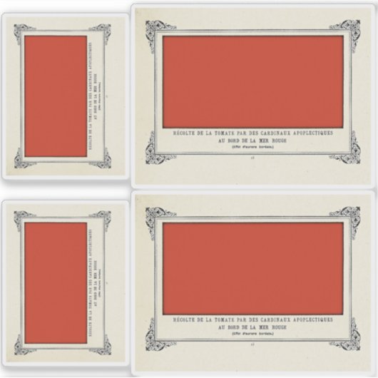 Alphonse Allais, April Foools, Red, Alphonse Allai シール (正面)