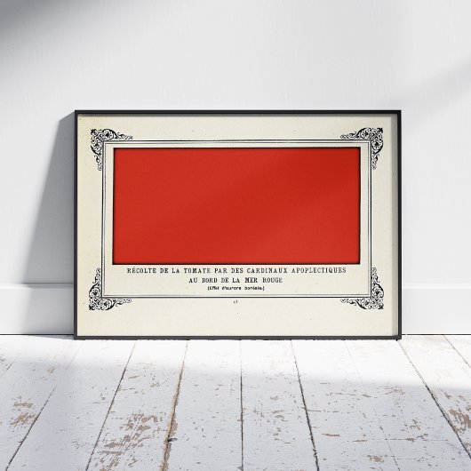 Alphonse Allais, April Foools, Red, Alphonse Allai フォトプリント