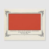 Alphonse Allais, April Foools, Red, Alphonse Allai マグネット招待状 (正面)