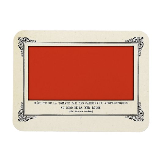 Alphonse Allais, April Foools, Red, Alphonse Allai マグネット (横)