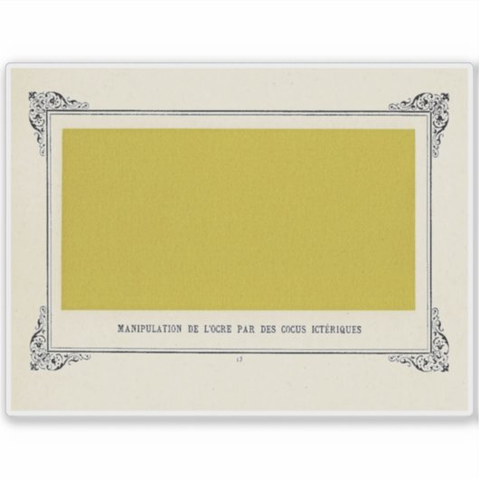 Alphonse Allais, April Foools, Yellow, Alphonse Al シール (正面)