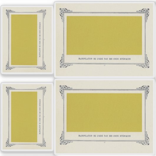 Alphonse Allais, April Foools, Yellow, Alphonse Al シール (正面)