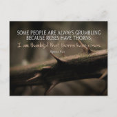 Alphonse Karr感動的引用文「バラとトーン」 ポストカード (正面)