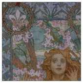 Alphonse Maria Mucha – Jugendstil Art nouveau DIY ファブリック (クローズアップ)