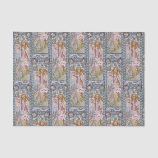 Alphonse Maria Mucha – Jugendstil Art nouveau DIY 薄葉紙 (正面)