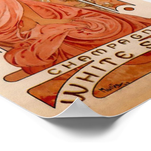 Alphonse Maria Mucha – White Star Jugendstil Art ポスター (角)