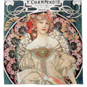 Alphonse Mucha シャワーカーテン (正面)