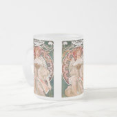 Alphonse Mucha フロストグラスマグカップ (正面左)