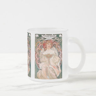 Alphonse Mucha フロストグラスマグカップ