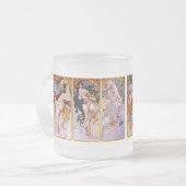 Alphonse Mucha フロストグラスマグカップ (正面左)