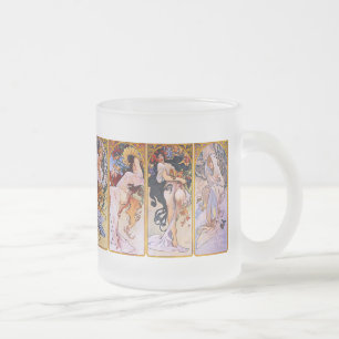 Alphonse Mucha フロストグラスマグカップ