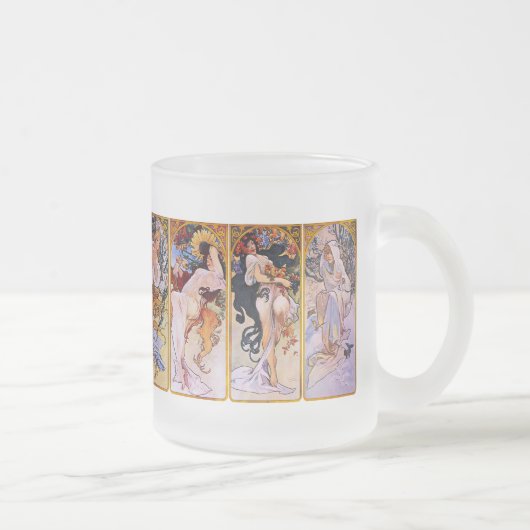 Alphonse Mucha フロストグラスマグカップ (右)